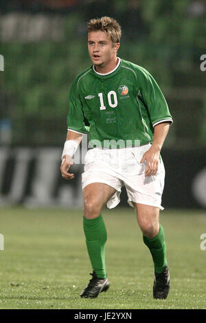 STEPHEN MCPHAIL EIRE & LEEDS UNITED FC APOSTOLOS NIKOLAIDIS-Stadion Athen Griechenland 20. November 2002 Stockfoto