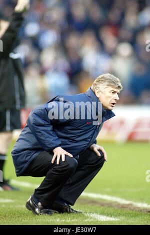 ARSENE WENGER ARSENAL FC MANAGER HAWTHORNS WEST BROMICH 26. Dezember 2002 Stockfoto