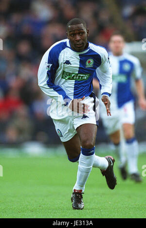 ANDY COLE BLACKBURN ROVERS FC EWOOD PARK BLACKBURN ENGLAND 12. Januar 2002 Stockfoto