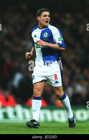 DAVID DUNN BLACKBURN ROVERS FC CARDIFF Millenium Stadion CARDIFF 23. Februar 2002 Stockfoto