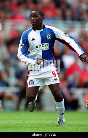 ANDY COLE BLACKBURN ROVERS FC RIVERSIDE STADIUM MIDDLESBROUGH ENGLAND 31. August 2002 Stockfoto