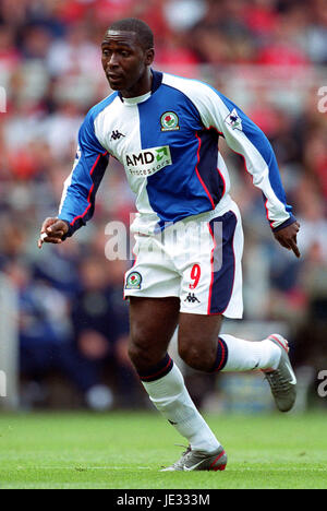 ANDY COLE BLACKBURN ROVERS FC RIVERSIDE STADIUM MIDDLESBROUGH ENGLAND 31. August 2002 Stockfoto