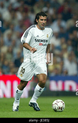 LUIS FIGO REAL MADRID CF SANTIAGO BERNABEU MADRID 13. September 2003 Stockfoto