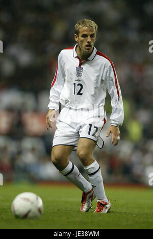 PHILIP NEVILLE ENGLAND & MANCHESTER UNITED FC OLD TRAFFORD MANCHESTER 10. September 2003 Stockfoto