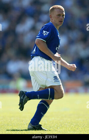 MARK PEMBRIDGE EVERTON FC GOODISON PARK LIVERPOOL ENGLAND 30. August 2003 Stockfoto