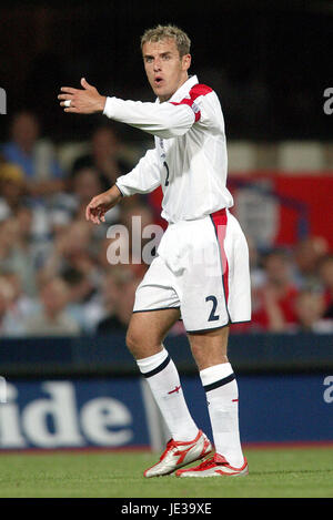 PHILIP NEVILLE ENGLAND & MANCHESTER UNITED FC PORTMAN ROAD IPSWICH 20. August 2003 Stockfoto
