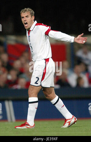 PHILIP NEVILLE ENGLAND & MANCHESTER UNITED FC PORTMAN ROAD IPSWICH 20. August 2003 Stockfoto