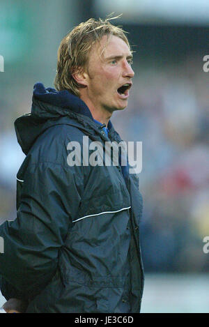 CHRIS Messing YORK CITY Spielertrainer BOOTHAM CRESCENT YORK ENGLAND 23. Juli 2003 Stockfoto