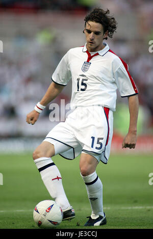 OWEN HARGREAVES ENGLAND V Slowakei RIVERSIDE STADIUM MIDDLESBROUGH ENGLAND 11. Juni 2003 Stockfoto