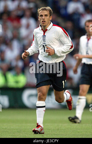 PHILIP NEVILLE ENGLAND & MANCHESTER UNITED FC WALKERS STADIUM LEICESTER ENGLAND 3. Juni 2003 Stockfoto