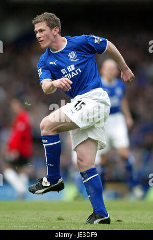 TONY HIBBERT EVERTON FC GOODISON PARK EVERTON 11. Mai 2003 Stockfoto