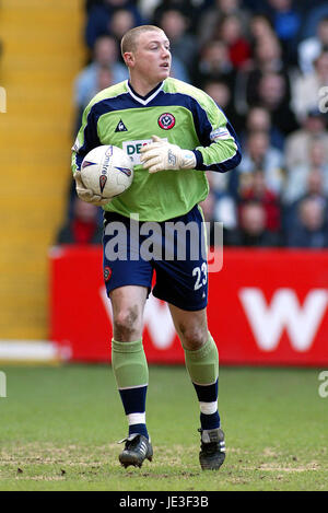 PADDY KENNY SHEFFIELD UNITED FC BRAMALL LANE SHEFFIELD ENGLAND 9. März 2003 Stockfoto