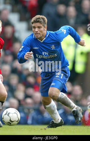 ENRIQUE DE LUCAS CHELSEA FC OLD TRAFFORD MANCHESTER 18. Januar 2003 Stockfoto