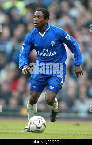 CELESTINE BABAYARO CHELSEA FC OLD TRAFFORD MANCHESTER 18. Januar 2003 Stockfoto