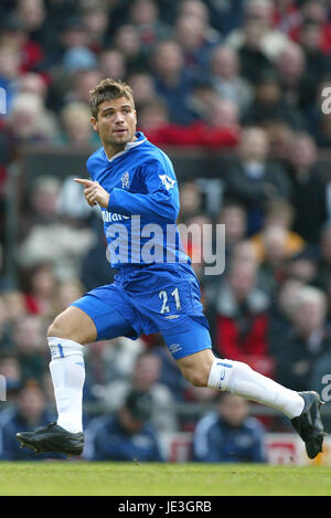 ENRIQUE DE LUCAS CHELSEA FC OLD TRAFFORD MANCHESTER 18. Januar 2003 Stockfoto