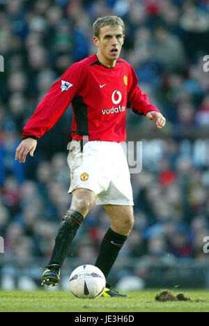 PHILIP NEVILLE MANCHESTER UNITED FC OLD TRAFFORD MANCESTER 4. Januar 2003 Stockfoto