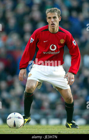 PHILIP NEVILLE MANCHESTER UNITED FC OLD TRAFFORD MANCESTER 4. Januar 2003 Stockfoto