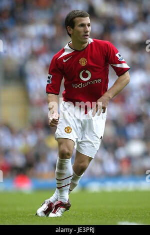 LIAM MILLER MANCHESTER UNITED FC EWOOD PARK BLACKBURN ENGLAND 28. August 2004 Stockfoto