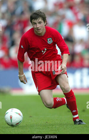 JOHN OSTER WALES & SUNDERLAND FC Rennbahn FROUND WREXHAM WALES 30. Mai 2004 Stockfoto