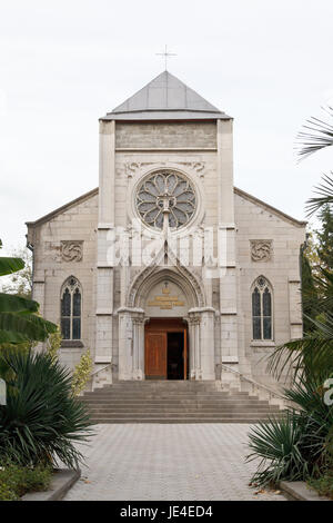 Kirche der Heiligen Jungfrau Maria in Jalta (römisch-katholische Kirche der Unbefleckten Empfängnis der Jungfrau Maria). Stockfoto