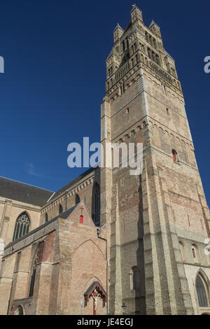 Die Heiligen Erlöser-Kathedrale (Sint-Salvatorskathedraal) in Brügge (Belgien) Stockfoto