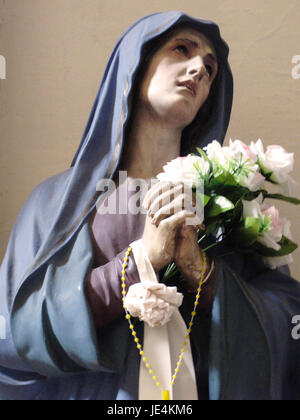 Italien Tuscany Sansepolcro: Kirche von St. Francis Statue der Madonna Stockfoto