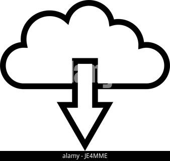 Wolke Symbol Download auf weißem Hintergrund in Vektor Stock Vektor