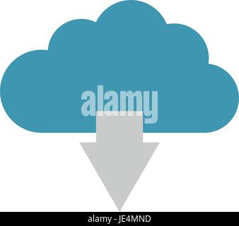 Wolke Symbol Download auf weißem Hintergrund in Vektor Stock Vektor