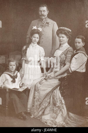 Erzherzog Franz Ferdinand von Österreich und Familie 1914 Stockfoto