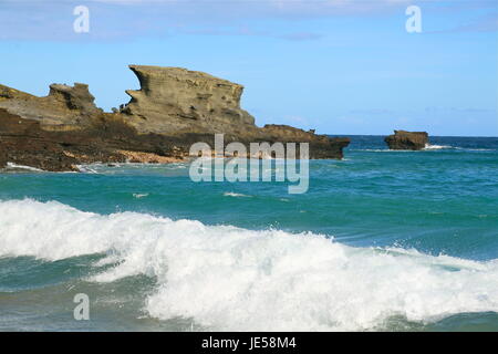 Green Sand Beach Papakolea Beach Stockfoto