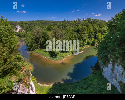 Donau in der Nähe von Inzigkofen im oberen Donautal, Schwäbische Alb, Baden Württemberg, Deutschland, Europa Stockfoto