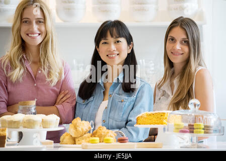 Bäckerei-Inhaber, portrait Stockfoto