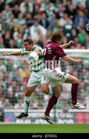 EDGARAS JANKAUSKAS PAUL TELFER keltische V Herzen PARK Kopf Stadion CELTIC PARK GLASGOW 15. Oktober 2005 Stockfoto