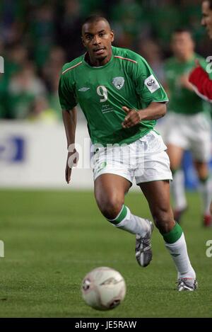 CLINTON MORRISON REP von Irland & BIRMINGHAM CI LANSDOWNE ROAD DUBLIN 12. Oktober 2005 Stockfoto