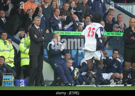 ARSENE WENGER WEST BROM V ARSENAL 15. Oktober 2005 Stockfoto