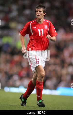 GRZEGORZ RASIAK Polen & TOTTENHAM HOTSPUR FC OLD TRAFFORD MANCHESTER ENGLAND 12. Oktober 2005 Stockfoto