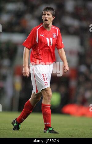 GRZEGORZ RASIAK Polen & TOTTENHAM HOTSPUR FC OLD TRAFFORD MANCHESTER ENGLAND 12. Oktober 2005 Stockfoto