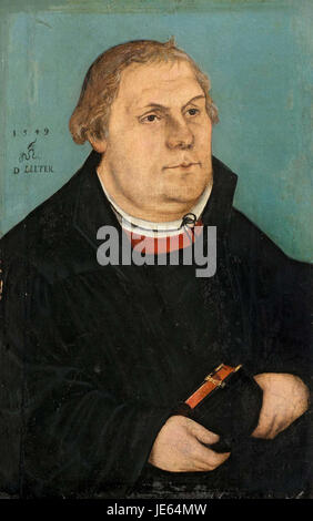 Lucas Cranach (II) - Bildnis Martin Luthers (1549) Stockfoto