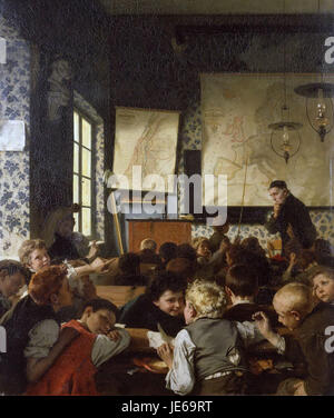 Carl Hertel - junges Deutschland in der Schule Stockfoto