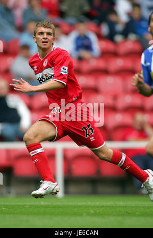 JAMES MORRISON MIDDLESBROUGH FC RIVERSIDE STADIUM MIDDLESBROUGH ENGLAND 7. August 2005 Stockfoto