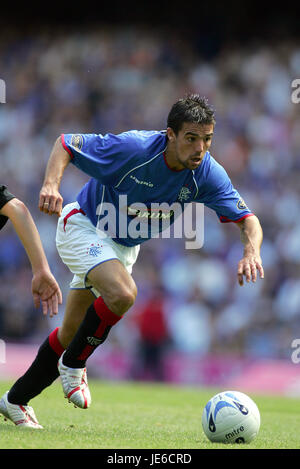 NACHO NOVO GLASGOW RANGERS FC IBROX STADIUM GLASGOW Schottland 31. Juli 2005 Stockfoto