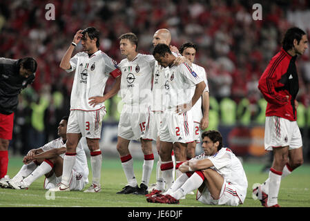 AC MILAN Spieler AC MILAN V LIVERPOOL ISTANBUL Türkei 25. Mai 2005 Stockfoto