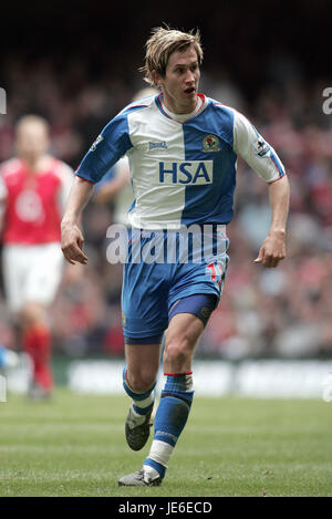 MORTEN GAMST PEDERSEN BLACKBURN ROVERS FC MILLENNIUM Stadion CARDIFF WALES 16. April 2005 Stockfoto