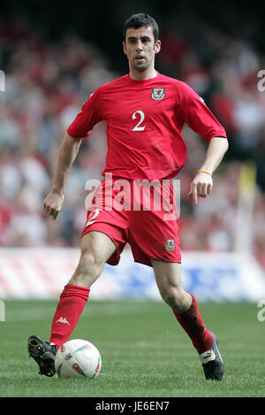 MARK DELANEY WALES & ASTON VILLA FC MILLENNIUM Stadion CARDIFF WALES 26. März 2005 Stockfoto