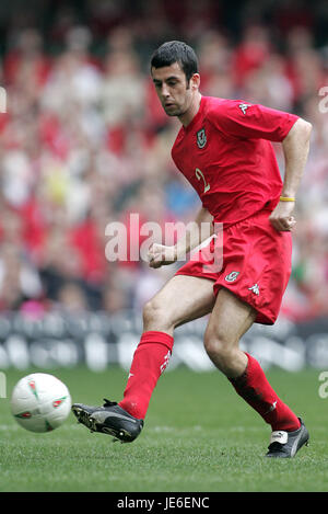 MARK DELANEY WALES & ASTON VILLA FC MILLENNIUM Stadion CARDIFF WALES 26. März 2005 Stockfoto