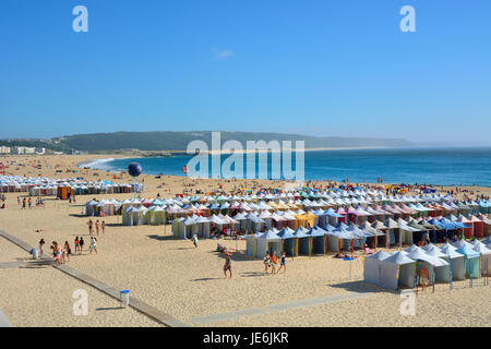 Nazaré-Strand. Portugal Stockfoto