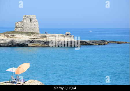 Roca Vecchia in der Nähe von Otranto in Apulien, Italien Stockfoto