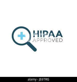 HIPAA Compliance Symbol Grafik - genehmigt Stock Vektor