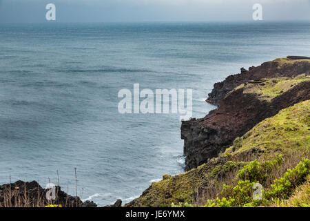 Norden von Sao Miguel Island, Atlantik. Die Insel Sao Miguel ist Teil des Azoren-Archipels, Portugal. Stockfoto