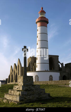 Europa, Frankreich, Bretagne, Finistere, Punkt Saint-Mathieu, Leuchtturm, Stockfoto